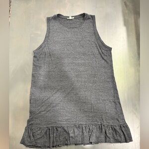 Nation LTD Drop Waist Ruffle Tank Dress Grey Size Large